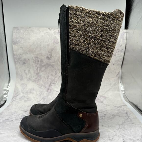 Merrell Black Winter Boots with Knitted Upper and Rubber Sole, Thermal. Size 7. - Picture 2 of 10